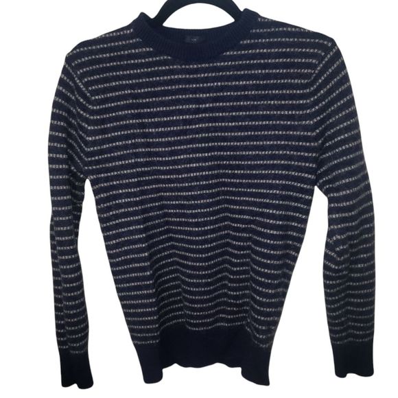 J. Crew Navy and White Striped Sweater - Picture 2 of 7